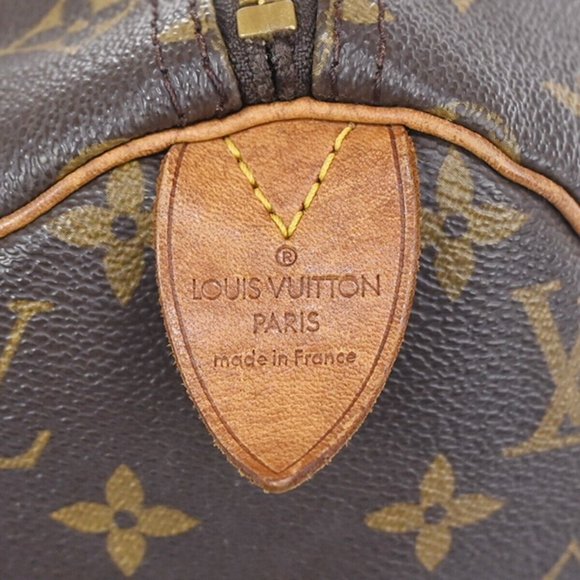 LOUIS VUITTON Speedy 30 Travel Hand Bag Monogram Leather Brown - Picture 10 of 16